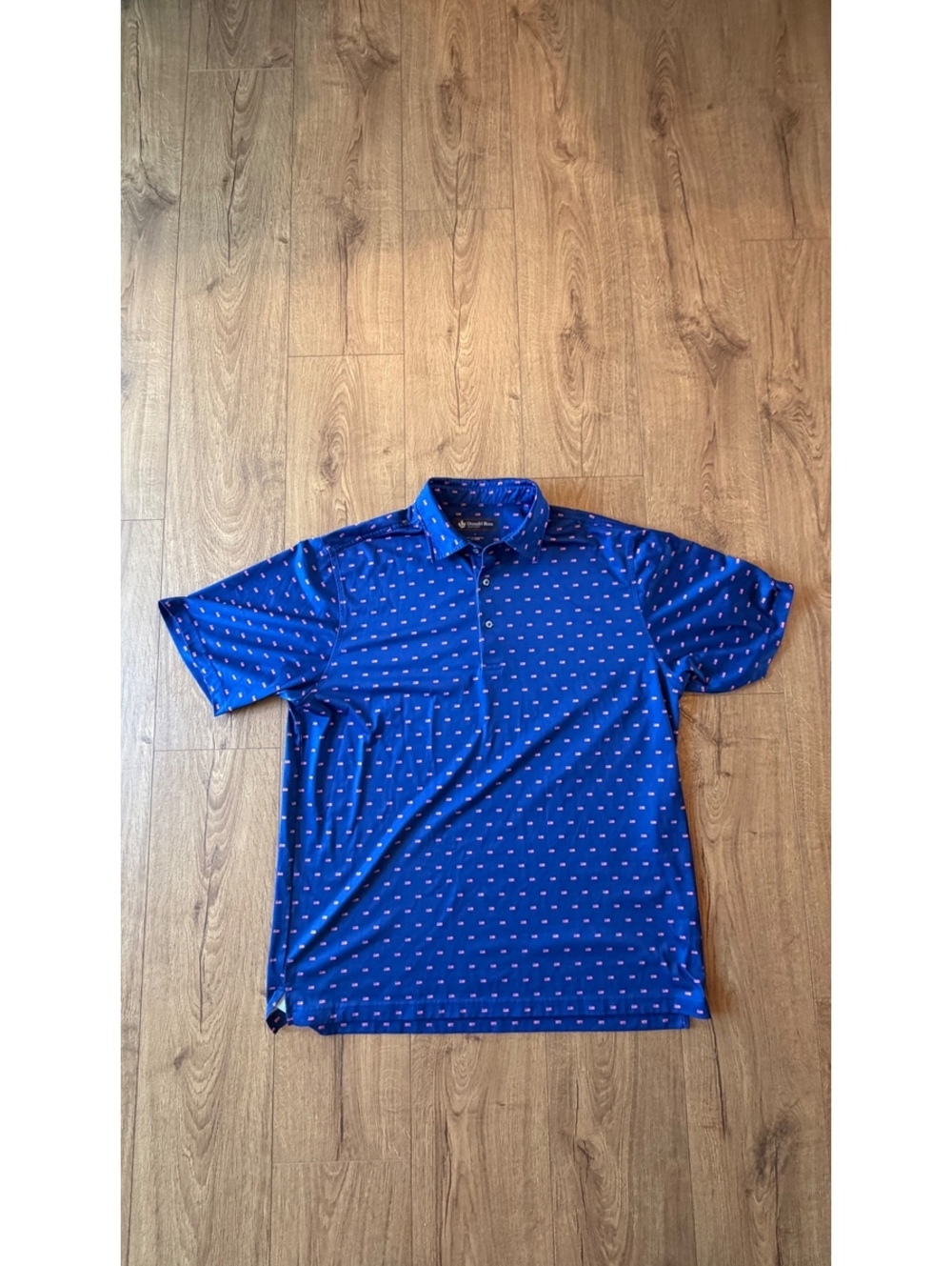 Donald Ross L Golf Polo Blue US Flag French Lick Course Logo